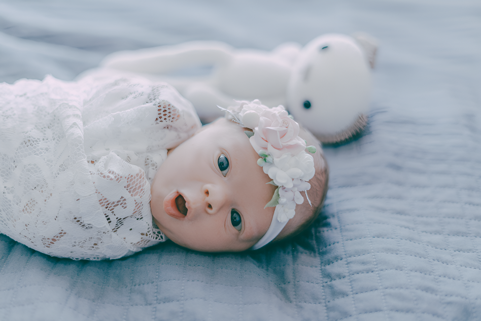 Nid d'ange bébé peluche