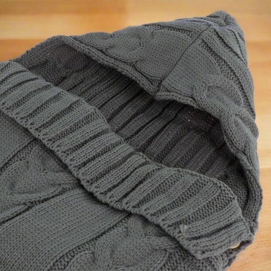 Nid d'ange bebe gris capuchon