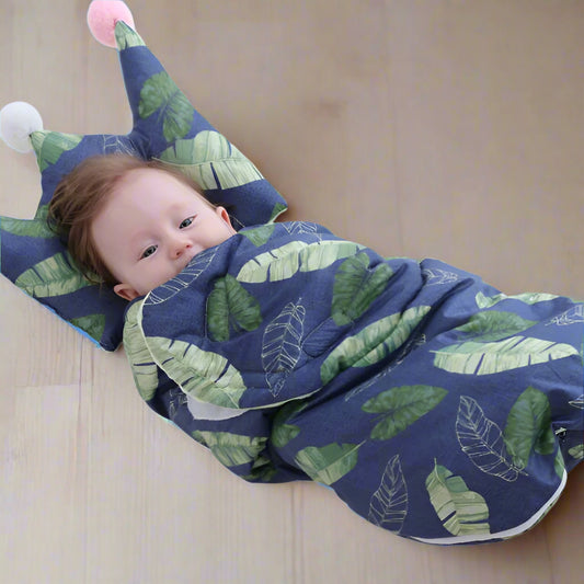 Nid d'ange bleu fermé bébé