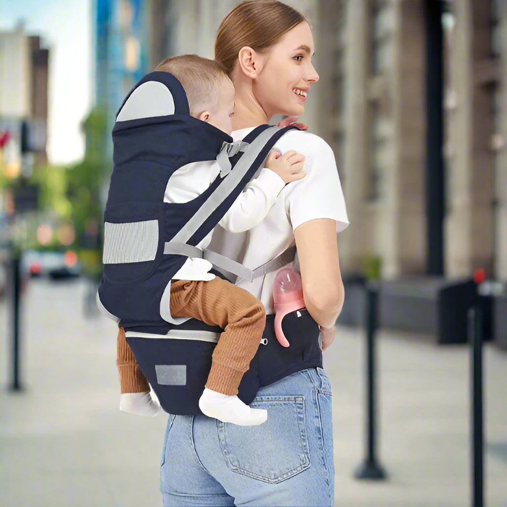 Porte bebe SmartCarrier™ bleu maman bébé ville