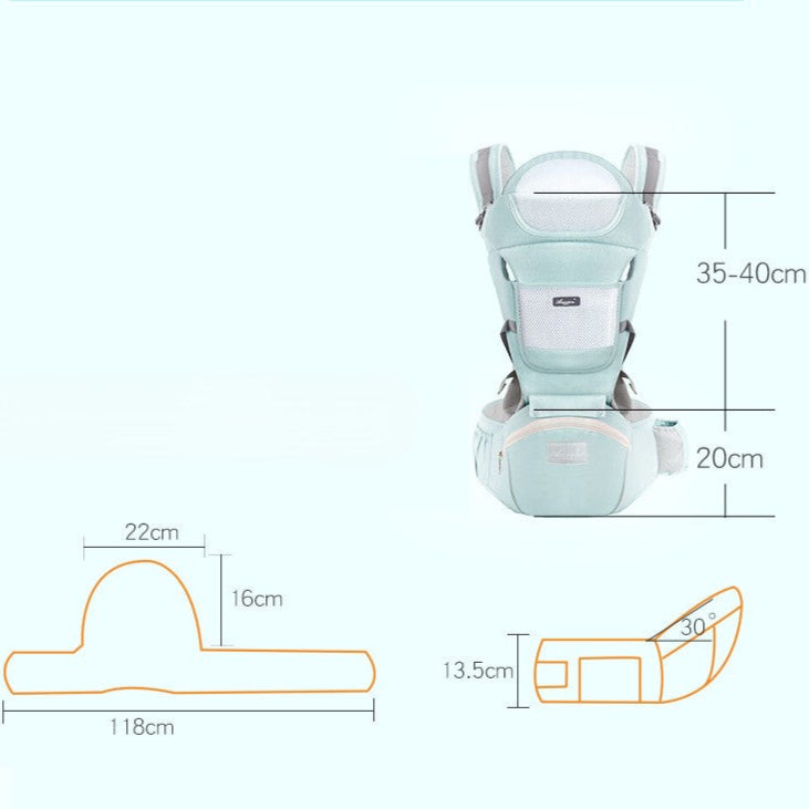 Porte bebe SmartCarrier™ vert dimension