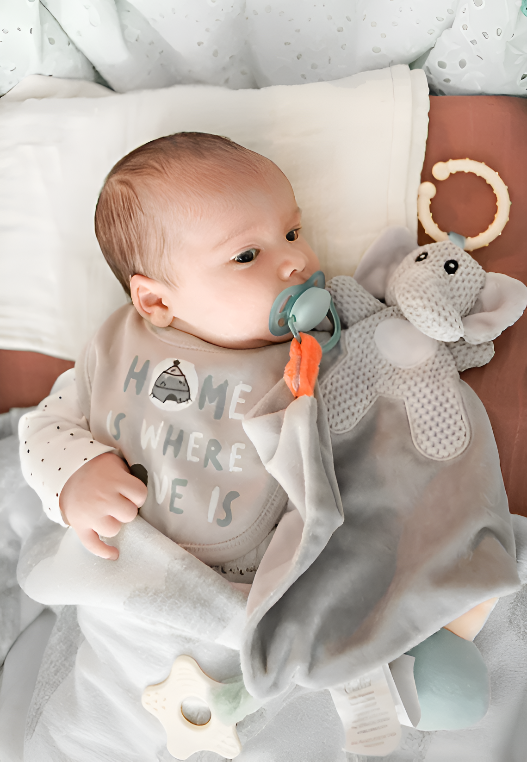 Attache tétine bébé peluche