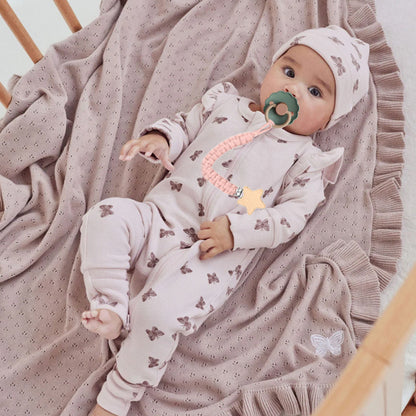 Attache tetine étoile rose bébé
