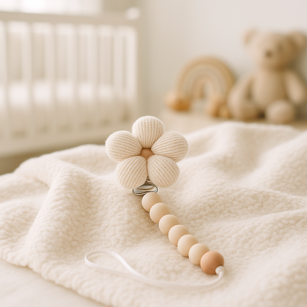 Attache tétine FairyFlower™ beige