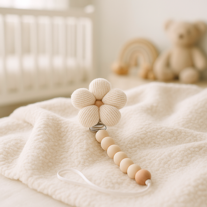 Attache tétine FairyFlower™ beige