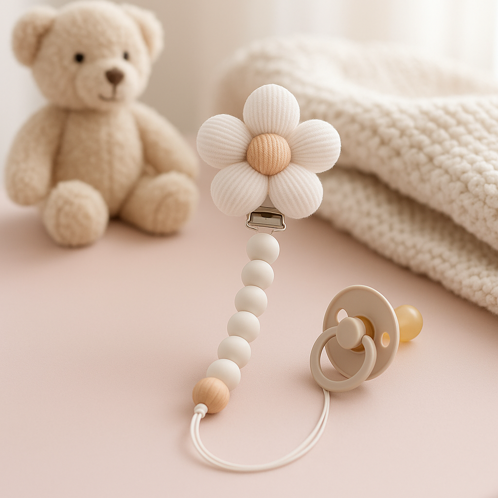 Attache tétine FairyFlower™ blanc