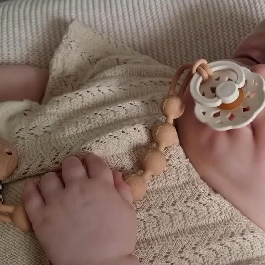 Attache tetine CalmingBear™ jaune bébé dodo