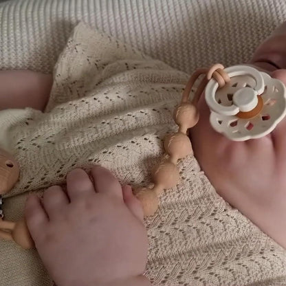 Attache tetine CalmingBear™ jaune bébé dodo