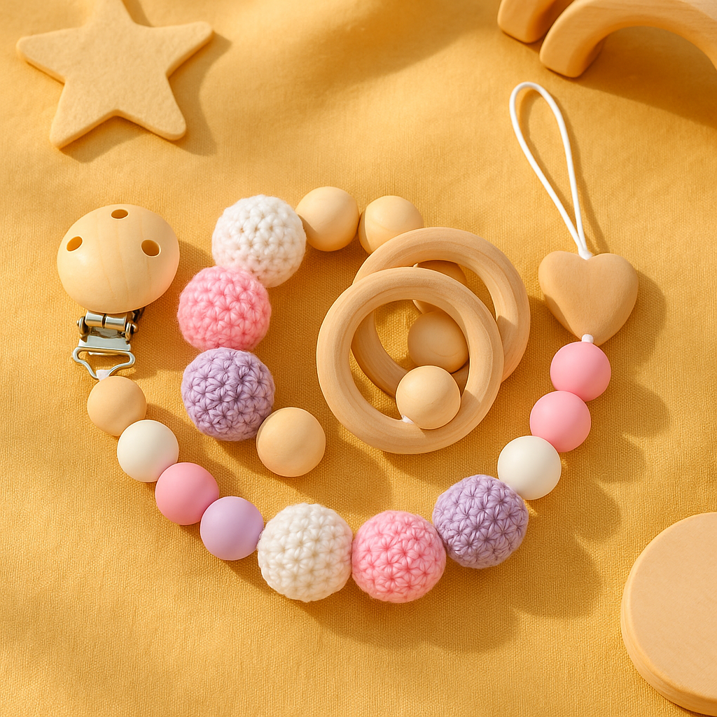 Attache tetine SoothingBaby™ mauve