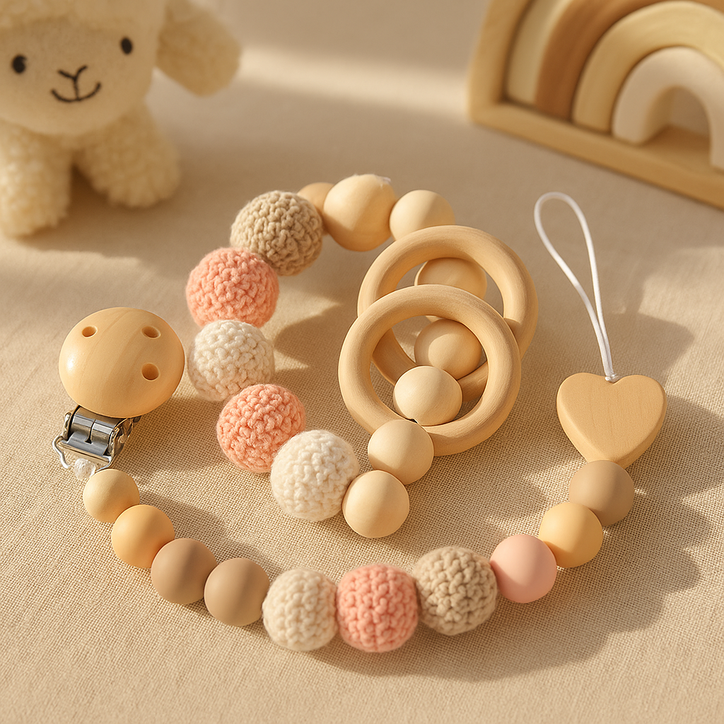Attache tetine SoothingBaby™ rose