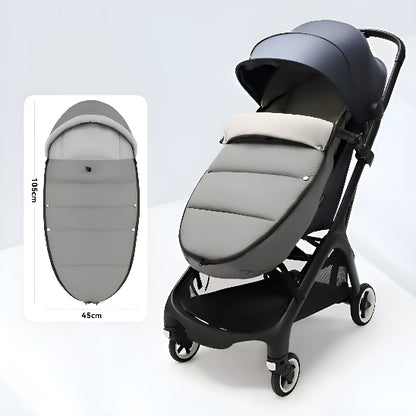 Chanceliere grise et une poussette sur un fond blanc.