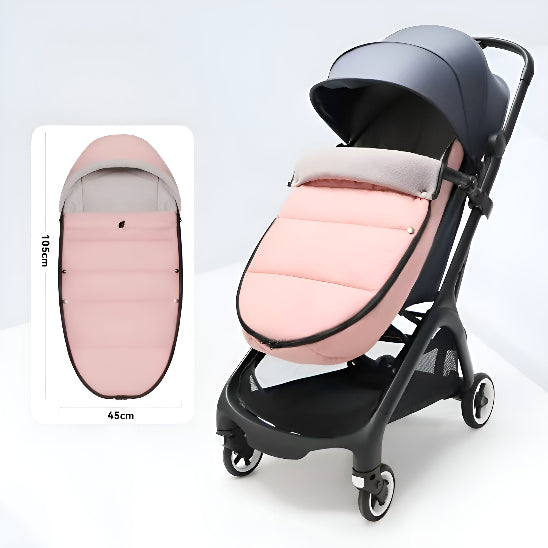 Chanceliere rose et une poussette sur un fond blanc.