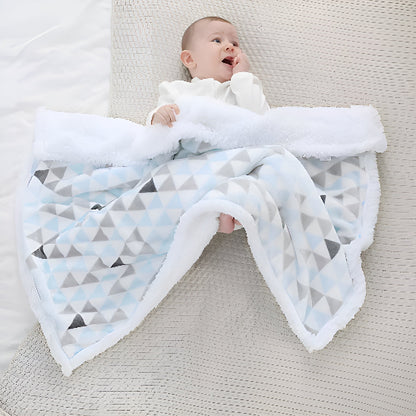 Couverture Bebe DoudouNuit™ bleu gris blanc bébé