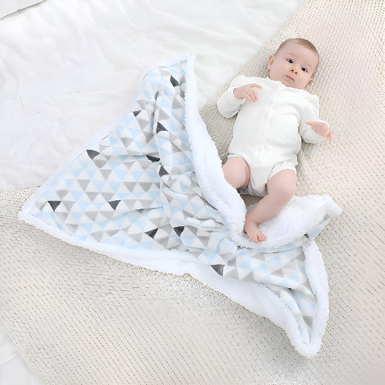 Couverture Bebe DoudouNuit™ bleu gris noir bébé