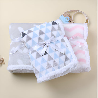 Couverture Bebe DoudouNuit™ rose bleu gris