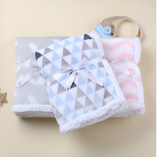 Couverture Bebe DoudouNuit™ rose bleu gris