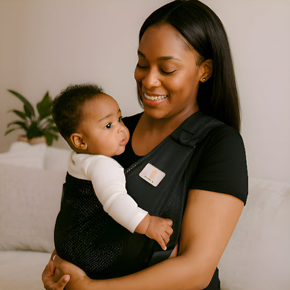 Écharpe de portage BabyBond™ bébé maman sourire