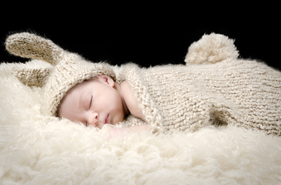 Nid d'ange bébé en laine douce