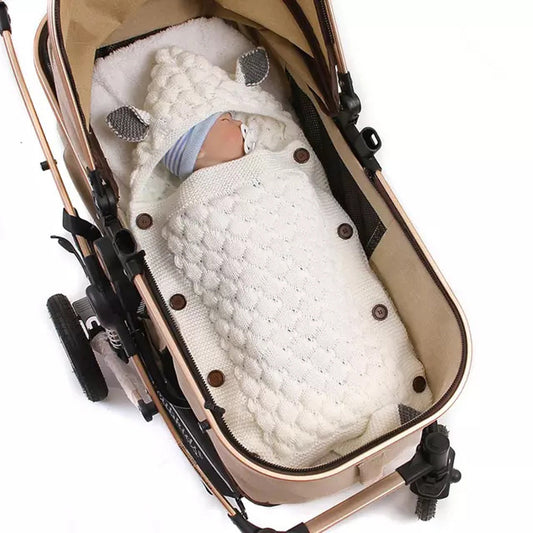Nid d'ange bébé blanc bébé poussette