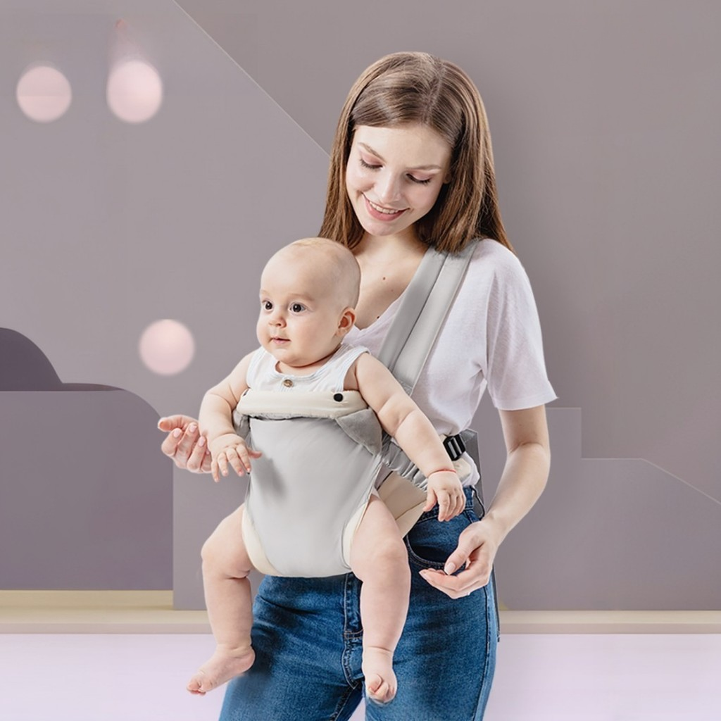 Porte bébé HappySmile™ gris