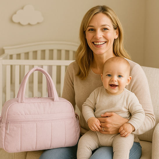 Sac a langer JetTravel™ rose bébé maman