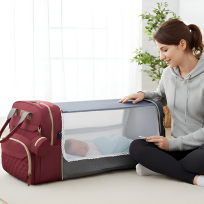 Sac à langer SunshineTravel rouge maman enfant