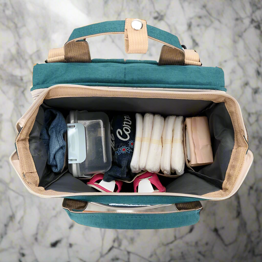 sac a langer vert compartiment